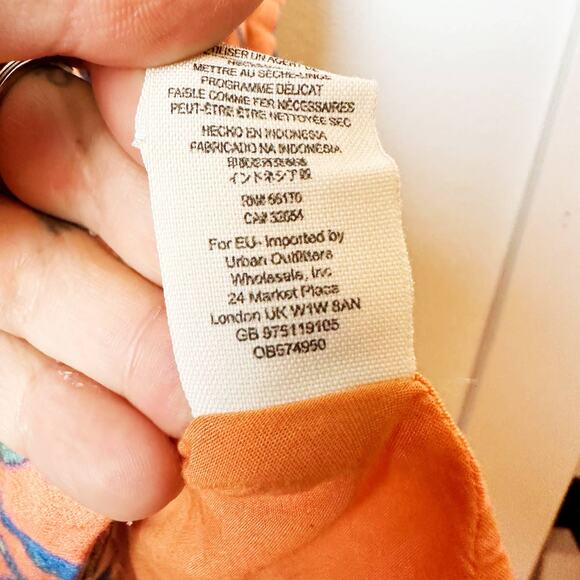 Free People OB574950 Orange Dear You Backless Mini Dress w/Pockets sz S - Picture 7 of 10